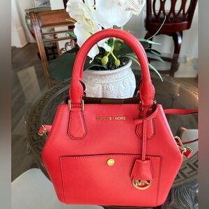 Michael Kors Red Satchel Handbag